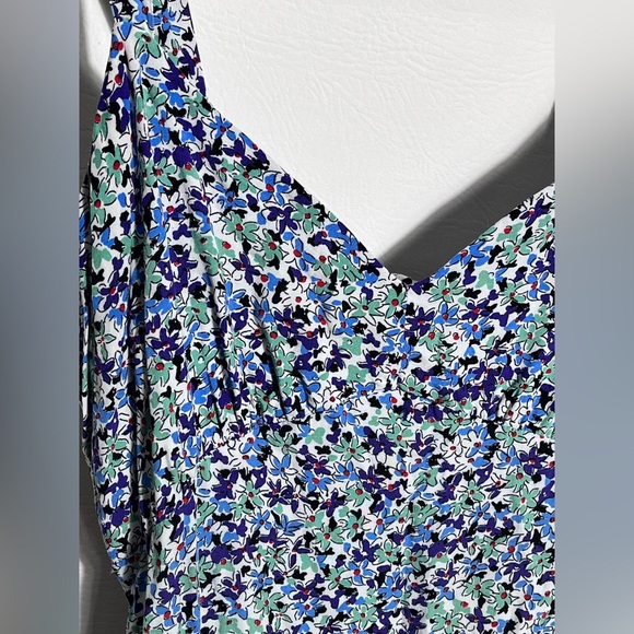 Zara Floral Multi Color Floral Maxi Dress With Front Slit Size Medium 8741064 - Picture 6 of 12